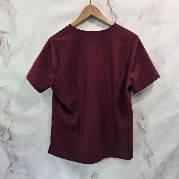 FIGS Top Womens Large Slim Catarina Red Short Sleeve Scrub One Pocket 2623 - Picture 5 of 9